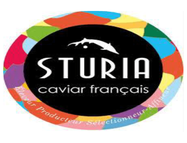 Logo of Sturia, a French caviar producer.