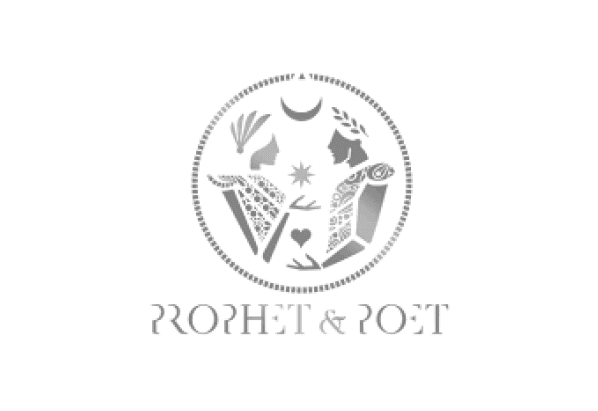 A circular logo with nature symbols and text 