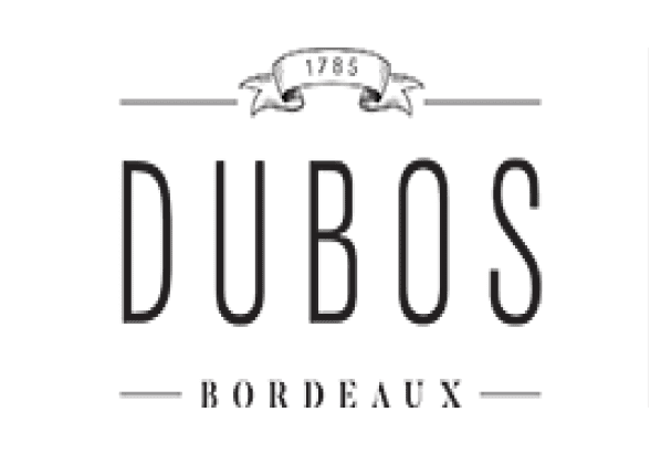 Logo of Dubos Bordeaux wine brand with year 1785.