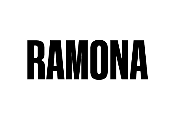 Bold RAMONA text on white background